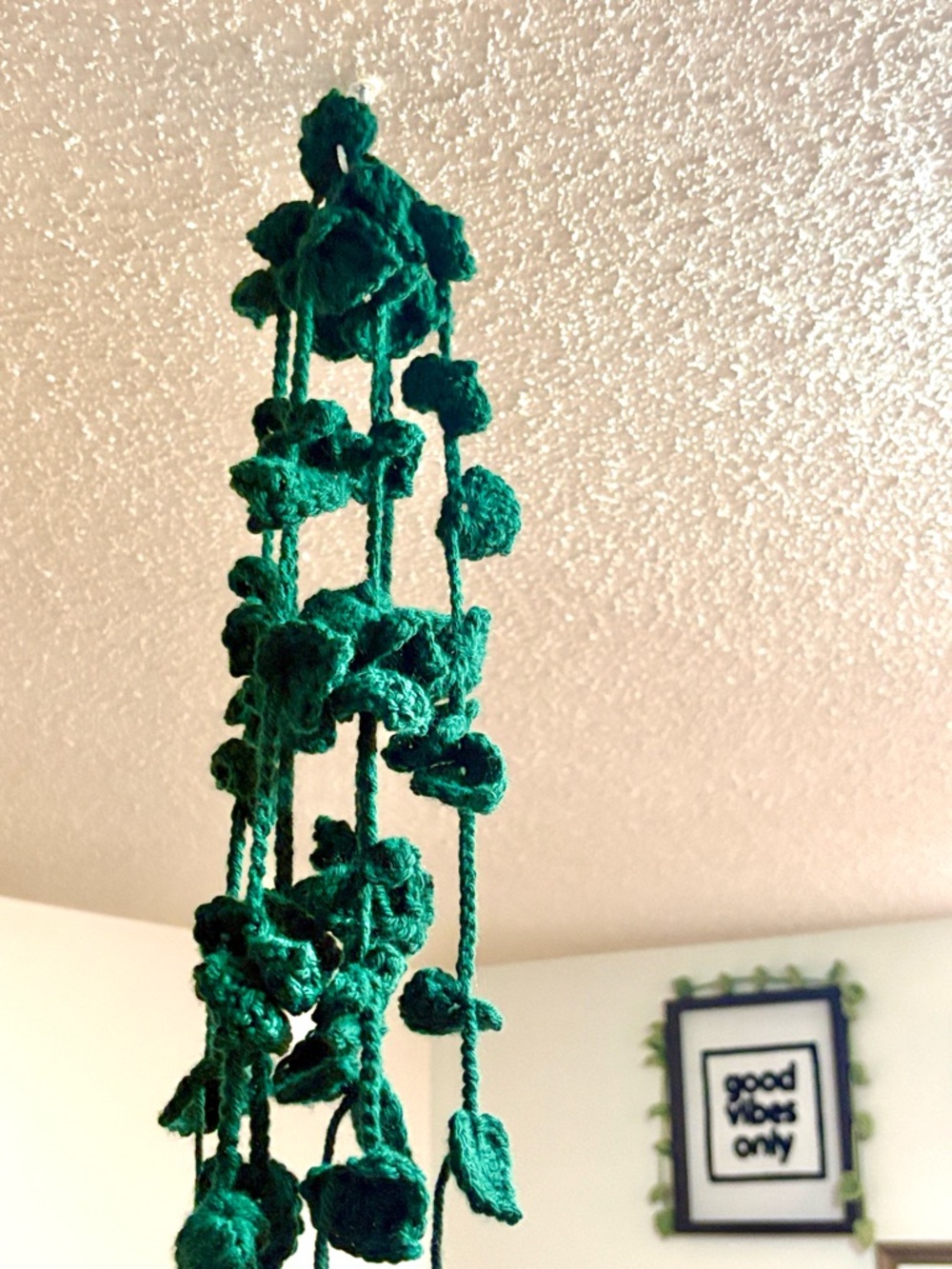 Handmade Crocheted Green Hanging Plant Vines- 3 for $15